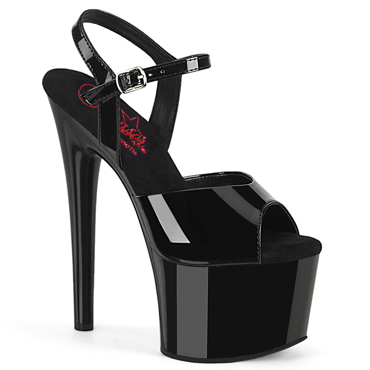 Passion-709 Black Patent Comfort Width, 7