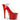 Adore-708 Clear-Matching/Red Chrome, 7" Heels