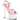 Adore-709 Baby Pink Pat/White, 7" Heels (Speed Heels)