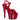 Adore-709GP Ruby Red Glitter Patent, 7" Heels