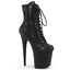 Flamingo-1020RS Black RhineStone/Black Matte, 8" Heel
