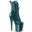 FLAMINGO-1040GP Teal Glitter Patent, 8"Heels