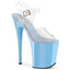 Flamingo-808 Clear/Baby Blue, 8" Heels