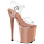 Flamingo-808 Clear/Blush, 8" Heels