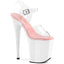 Flamingo-808 Clear-Baby Pink/White, 8" Heels