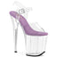 Flamingo-808 Clear-Lavender/Clear, 8" Heels