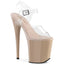 Flamingo-808 Clear/Nude, 8" Heels