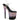 Flamingo-808SS Black-Dusty Blush Multi Glitter, 8" Heels