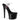 Passion-708 Clear / Black Comfort Width, 7" Heels