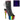 Adore-1018RC-02 Black Faux Leather/Rainbow Chrome, 7" Heels