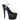 Adore-708SS Clear/Black Multi Glitter, 7" Heel