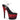 Adore-708SS Clear/Black-Red Multi Glitter, 7" Heel