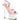 Adore-709 Baby Pink Pat/White, 7" Heels