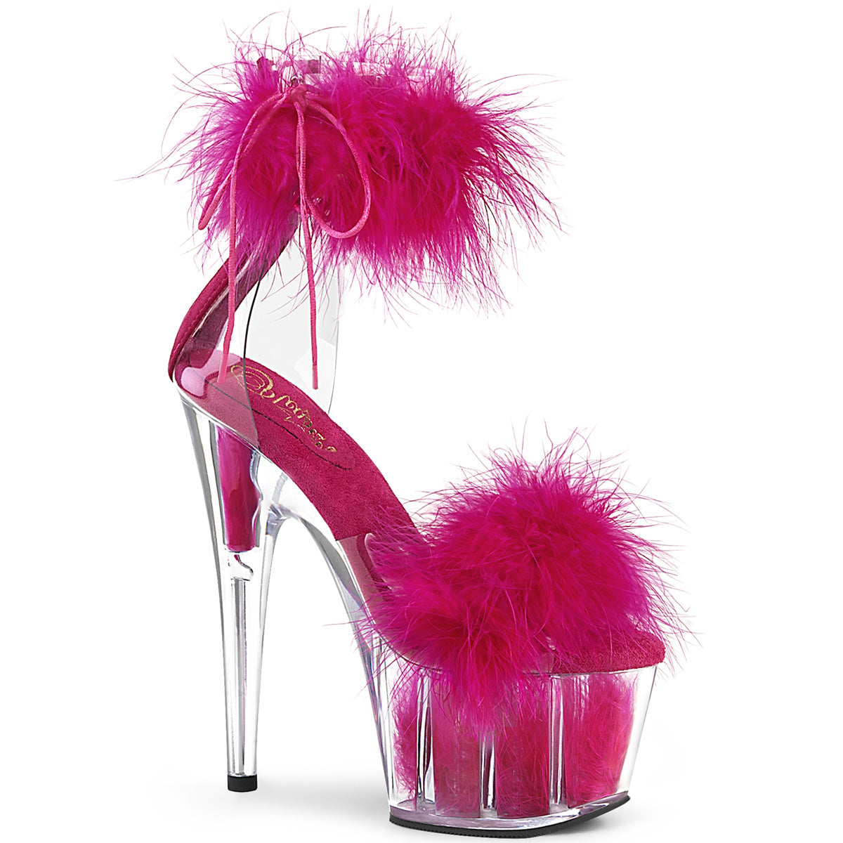 Fuzzy discount pink heels