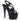Adore-730 Black Faux Leather, 7" Heel