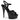 Delight-609 Black Faux Leather, 6" Heels