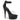 Delight-624 Clear-Black Elastic Band/Black Matte, 6" Heels