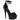 Delight-625 Black Faux Suede/Black Matte, 6" Heels