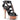 Delight-658 Black Faux Leather/Rose Gold Chrome, 6" Heels