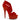 Delight-669 Red Elastic Band-Faux Lea/Red Matte, 6" Heels
