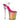 Flamingo-808RG-02 Clear/Rainbow Confetti, 8" Heels