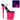 Flamingo-808UV Clear/Neon Pink - 8" Heel