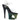 Moon-708OMBRE Emerald Black Ombre, 7" Heel