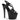 Sky-330 Black Faux Leather/Black Matte, 7" Heel