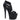 Sky-369 Black Elastic Band/Black Matte, 7" Heels