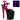 XTREME-809TT Black Patent - Neon Hot Pink, 8" Heel